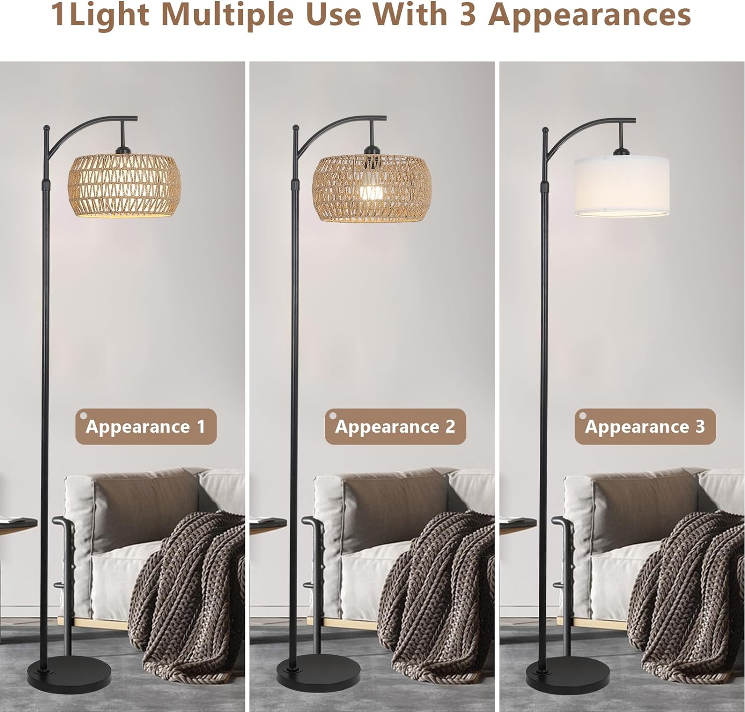 Arc Floor Lamp with Remote Control (USA ONLY)