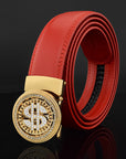 Belt Men's Leather Automatic Buckle