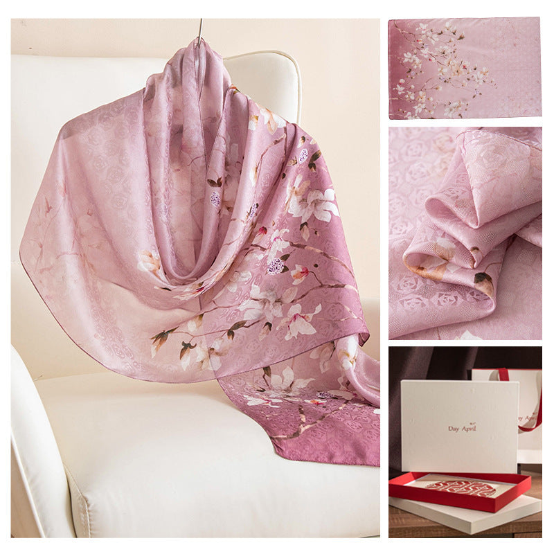 Women’s 100% Mulberry Silk Printed Scarf Wrap