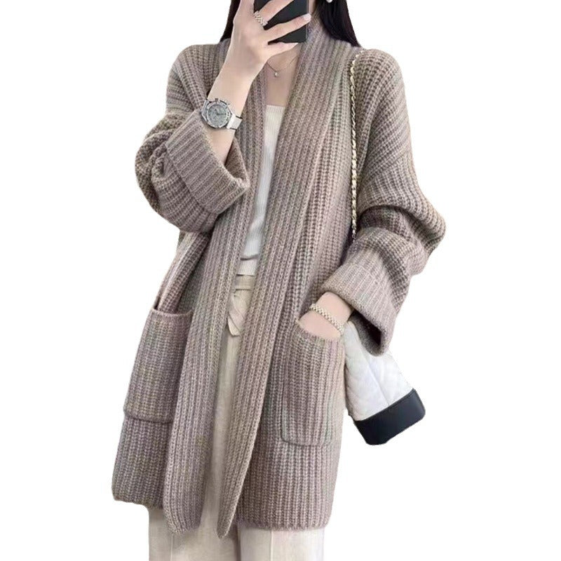 Plus Size Women&#39;s Sweater Cardigan Mid-length ( 3 TO 7 DAYS  SHIPPING)