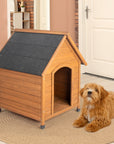 Black Asphalt Roof Dog House ( USA ONLY +  3 TO 7 DAYS SHIPPING)