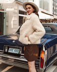 New Solid Color Plush Jacket Women's Simple Fashion Fur Jacket Women