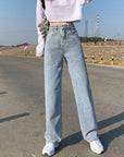 Wide Leg Jeans For Women Bottom Baggy Denim Pants Trousers