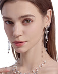 Asterism Pearl Tassel Earrings Long Light Luxury