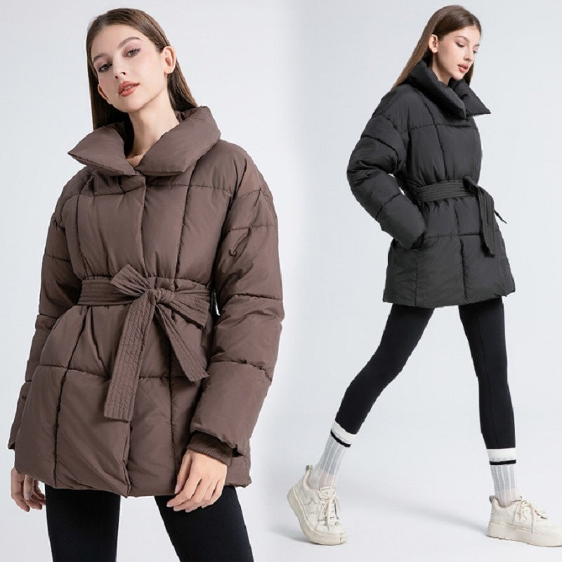 Plus Size Women&#39;s Mid-length  Cotton coat