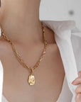 ✨ Women’s Double-Layer OT Buckle Necklace – Edgy Elegance