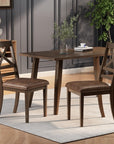 Dining Chairs Set Of 2, Brown ( USA ONLY 3 TO 5 DAYS SHIPPING)