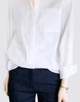 Slim Professional Loose White Shirt Women