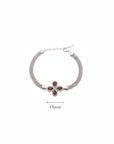 Natural Garnet and Topaz Stone Treasure Bracelet ( 3 to 7 Days shipping)