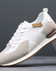 Men’s Genuine Leather Sports Shoes – Breathable Casual Low-Top Sneakers