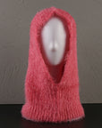 Mohair Scarf With One Hat For Women's Winter