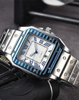 Men's 3-pin Quartz Square All-steel Watch