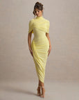 Women’s Elegant Slim-Fit Pleated Maxi Dress – High-Waist Milk Silk Fashion Lady Pullover Gown