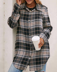 Women's Loose Casual Plush Plaid Shirt Jacket