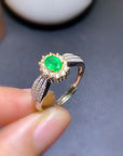 Natural Emerald Ring With Elegant FOR WOMEN