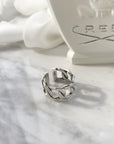 6.0 Metal Quality Square 925 silver ring women