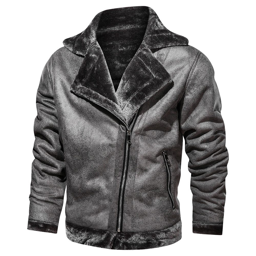 Men Suede Leather Jacket