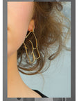 Human Body Sculpture  Earrings Pearl Gold Plated Earrings women