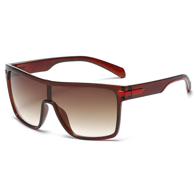 Large Frame One-piece Sunglasses men