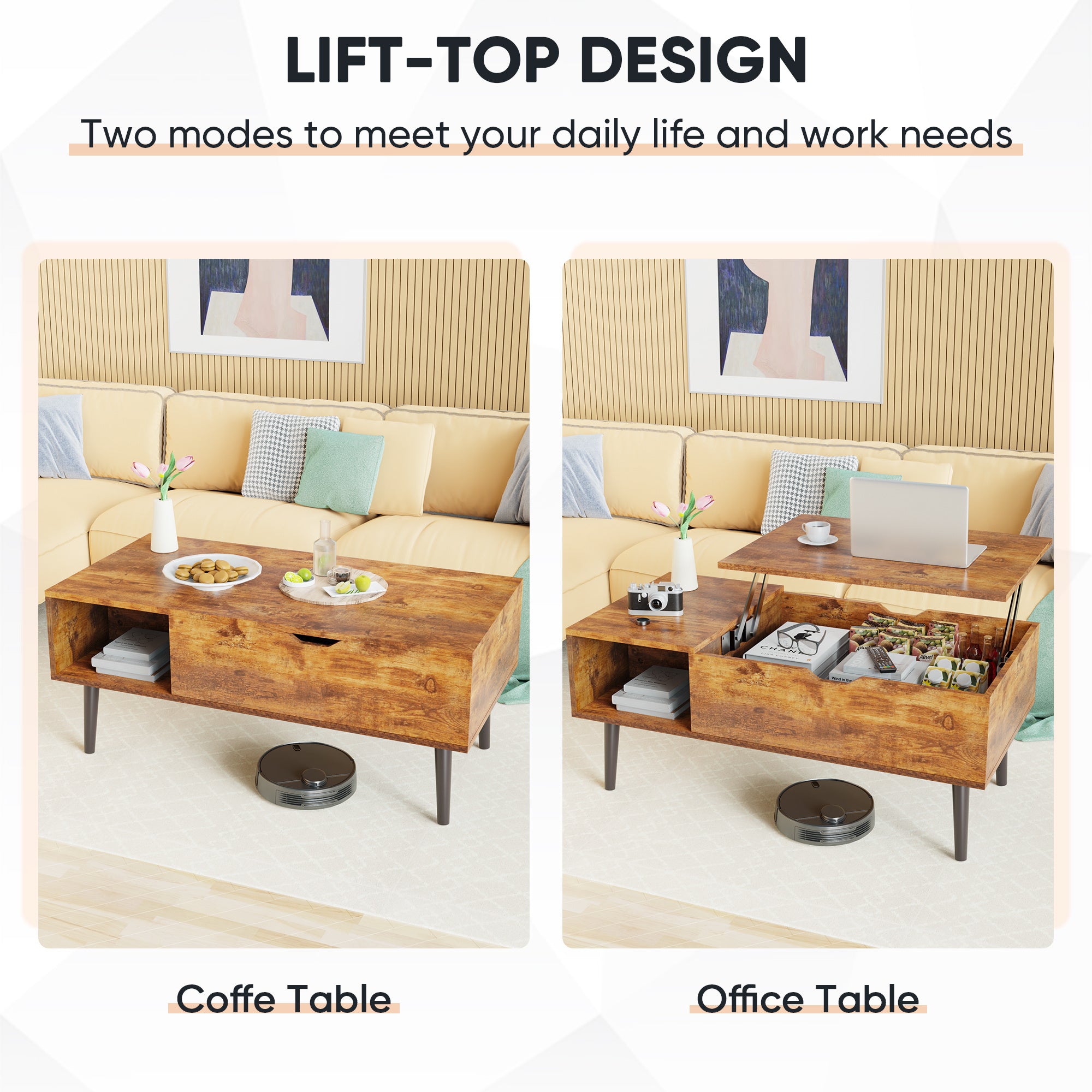 Living Room Table Coffee Table ( USA ONLY +  3 TO 5 DAYS SHIPPING0