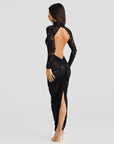 Slim-fit See-through Two-piece Half Turtleneck Bare Back