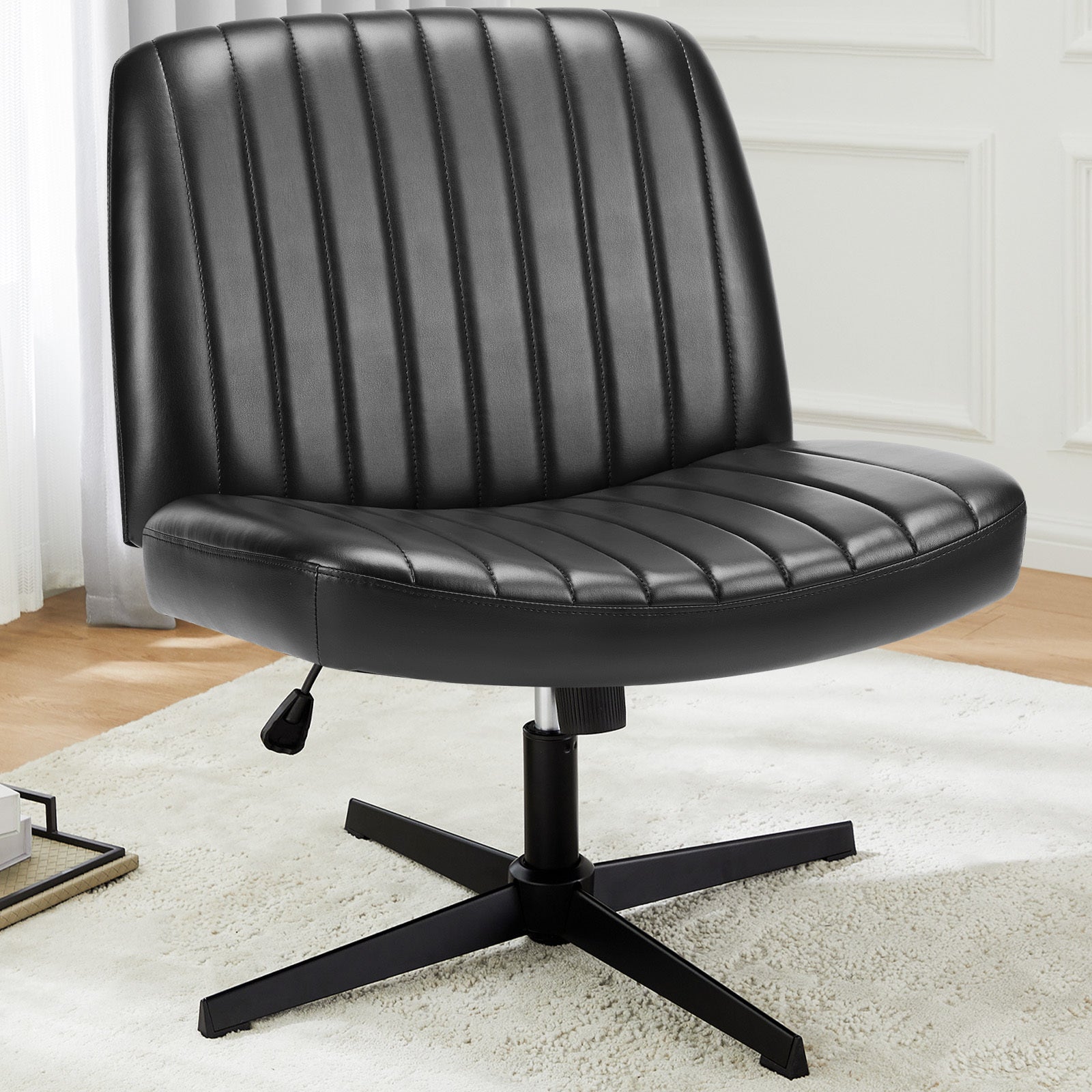 Cross-Legged Chair,No Wheels Armless Swivel Home Office Chair * ( USA ONLY 3 TO 5 DAYS SHIPPING)