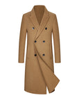 Woolen Coat Trench Coat Double Breasted Long Below The Knee