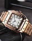 Men's 3-pin Quartz Square All-steel Watch