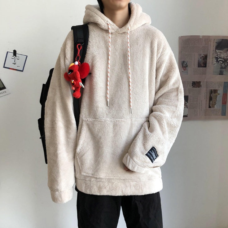 Plush hooded warm hoodie