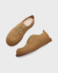 Men’s American Retro Cowhide Work Shoes – Waterproof Leather Outdoor Derby Boots