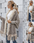 Fur Collar Cardigan Shawl Knitted Jacket