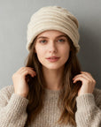 Women's 100% Cashmere Slouchy Beanie –  Cashmere Winter Hat in Apricot