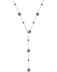 Women Y-Shape Pearl Necklace – Light Luxury Snake Bone Chain Geometric Pendant Jewelry