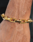 Titanium Steel Two-tone Square Buckle Bamboo Bracelet