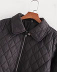 Belt Quilted Cotton Coat Jacket women