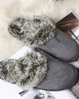 Couple Wool Slippers Men And Women Nonslip Rubber Soled Cotton Shoes