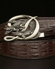 BeltCrocodile Buckle Men Belt Real Cowhide Automatic Buckle Casual