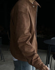 Brown Maillard Stand-up Collar Jacket MEN