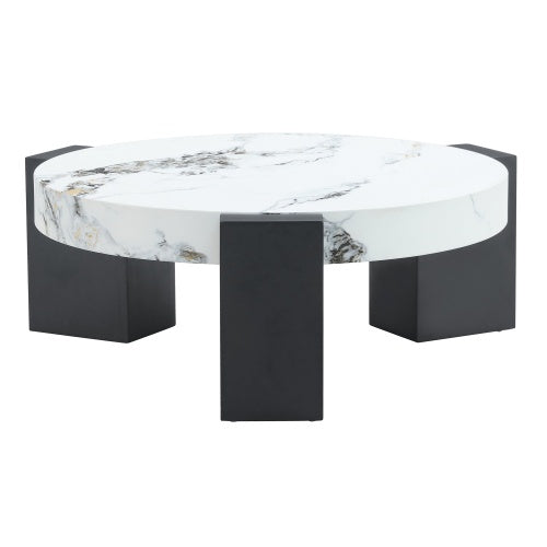 Modern Double-Layer Round Coffee Table ( USA ONLY 3 TO 5 DAYS SHIPPING)