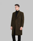 Woolen Coat Trench Coat Double Breasted Long Below The Knee