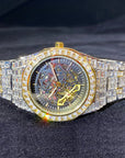 Hip Hop Full Square Diamond Luminous Hollow Mechanical Watch