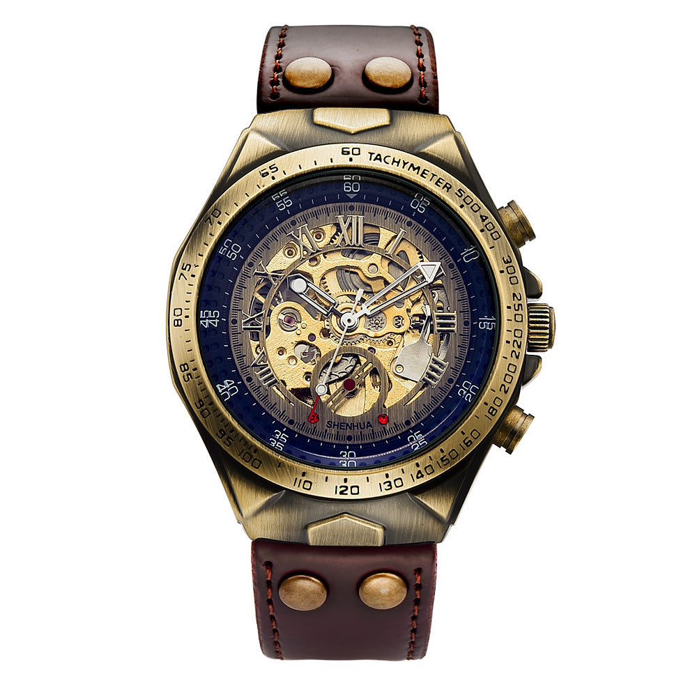 Men&#39;s Fashion Hollowed-out Automatic Mechanical Watch