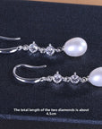 Women Natural Freshwater Pearl Earrings – 925 Sterling Silver Korean Style Heart & Water Drop Jewelry