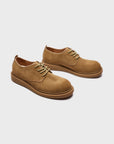 Men’s American Retro Cowhide Work Shoes – Waterproof Leather Outdoor Derby Boots