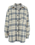 Lapel Loose Plaid Long Sleeve Shirt women