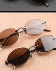 Frameless Oval Style Sunglasses