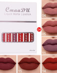 6 Boxes Of Matte Non-stick Cup Waterproof Lipstick Long Lasting Lip Gloss AliFinds