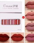 6 Boxes Of Matte Non-stick Cup Waterproof Lipstick Long Lasting Lip Gloss AliFinds