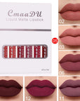 6 Boxes Of Matte Non-stick Cup Waterproof Lipstick Long Lasting Lip Gloss AliFinds