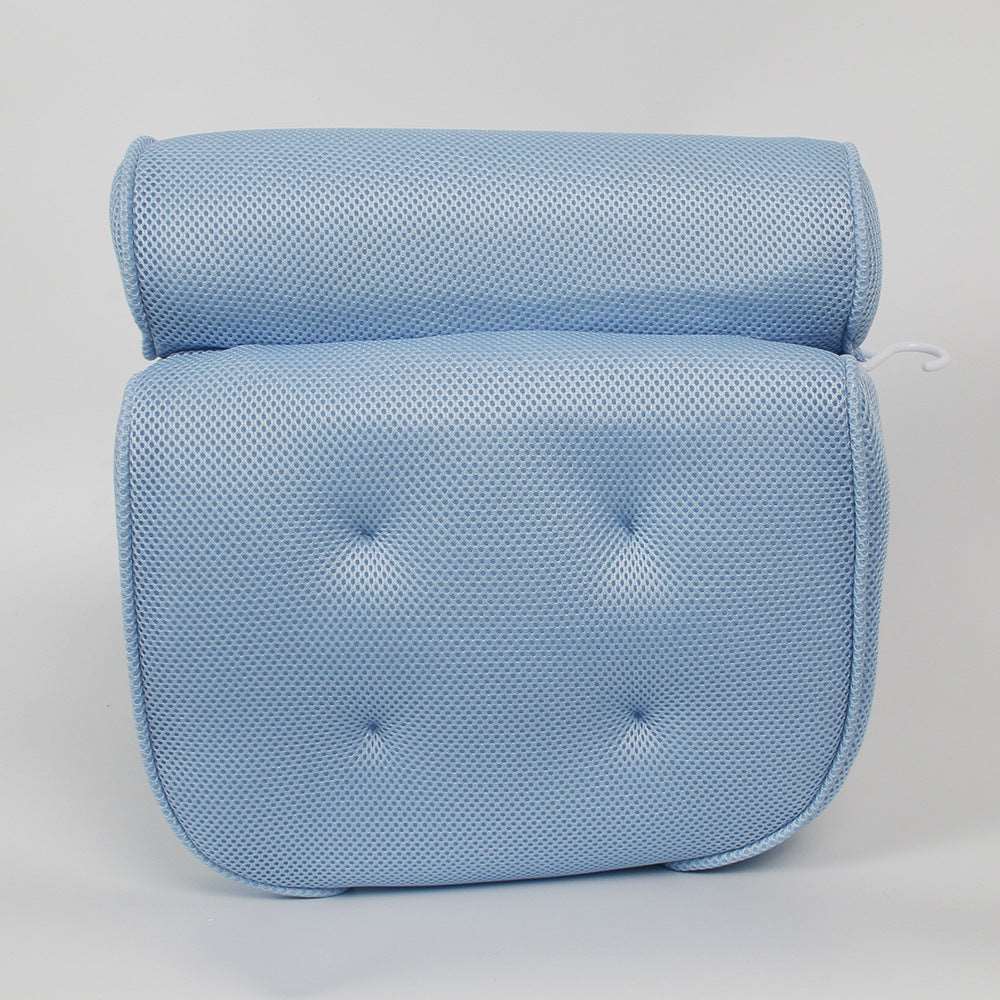 6 suction cups bath pillow 3D net bathtub pillow AliFinds